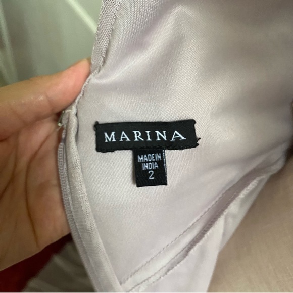 Marina Beaded V-Neck Gown - Picture 8 of 10